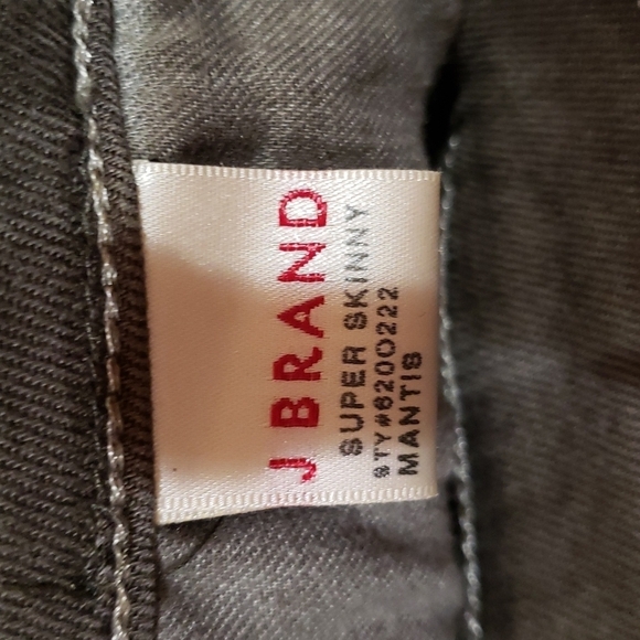 J Brand Mantis Olive Green Super Skinny Jeans Size 26 - Picture 7 of 8